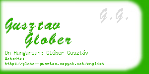 gusztav glober business card